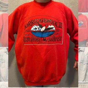 Oversized red crewneck